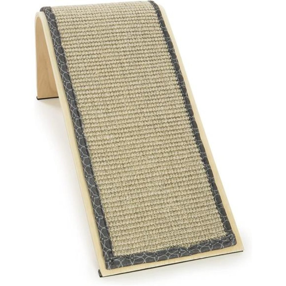 Sisal Angle Cat Scratch Ramp, Includes Catnip - Natural, One Size, Tan